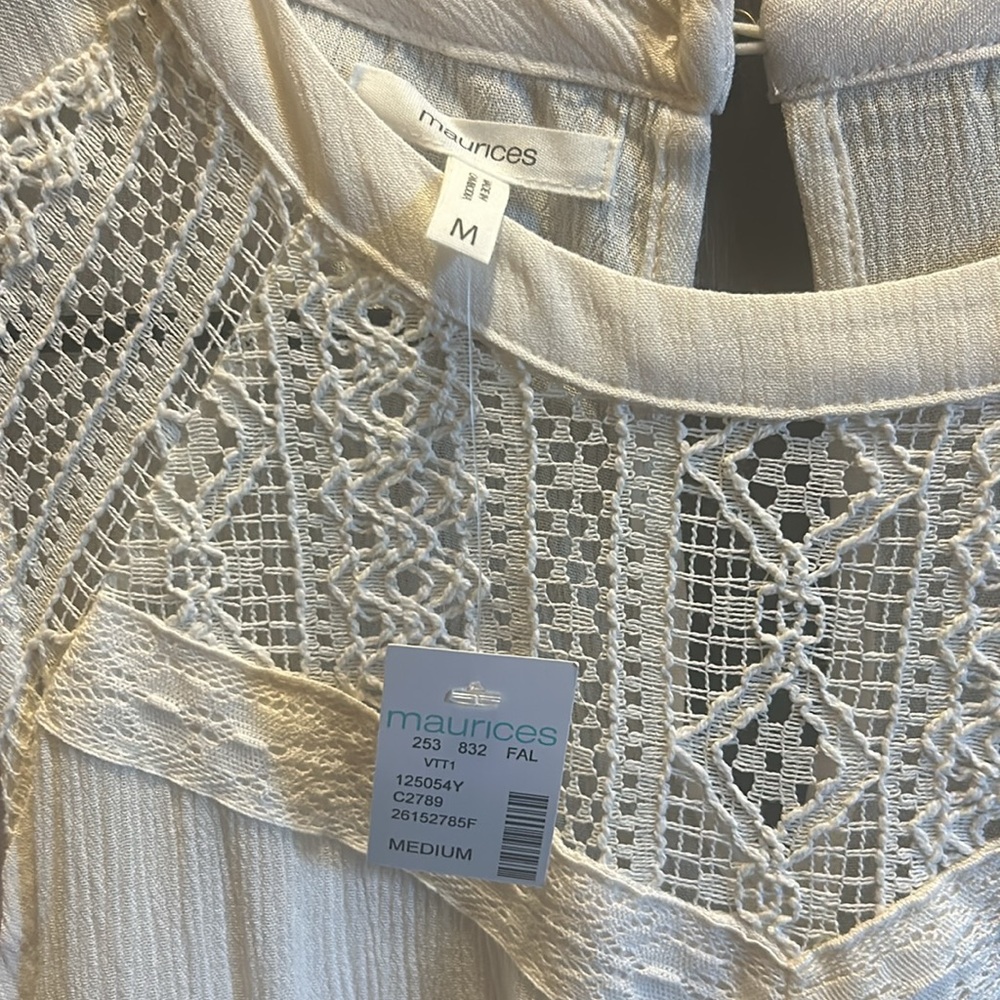 Maurices off white lace tank top. - Picture 3 of 4